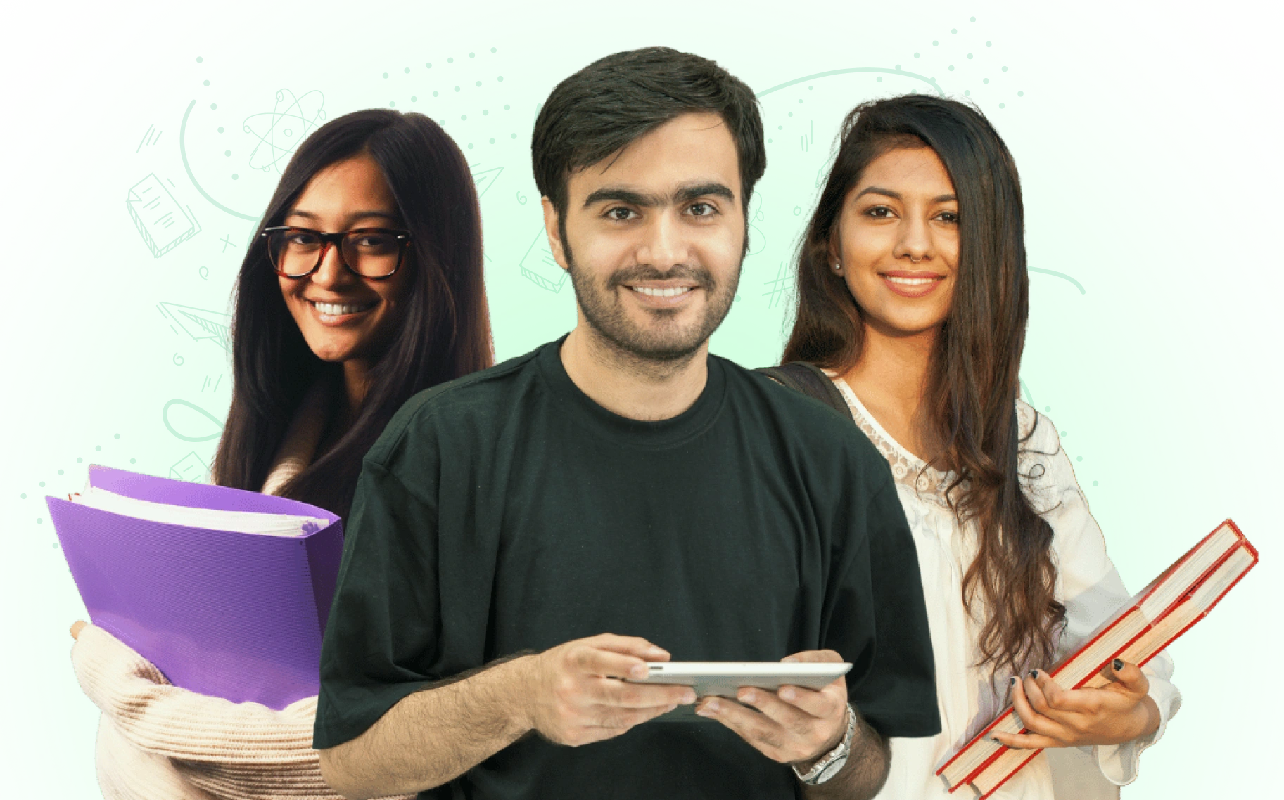 Happy students with the Getvidya platform